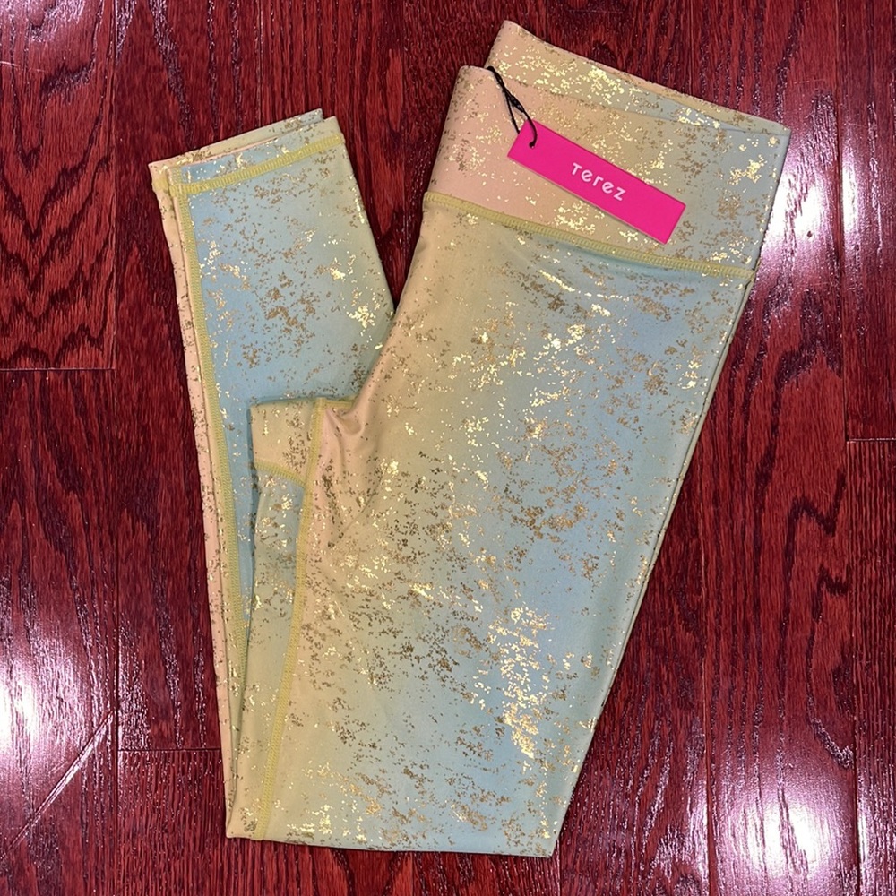 NWT Terez Fantasy Balayage Foil-Print Leggings* - Picture 5 of 7